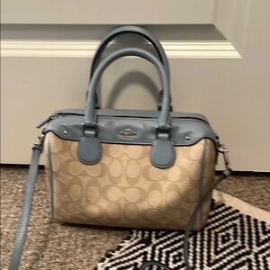 Coach Blue and Tan Women's Bag
